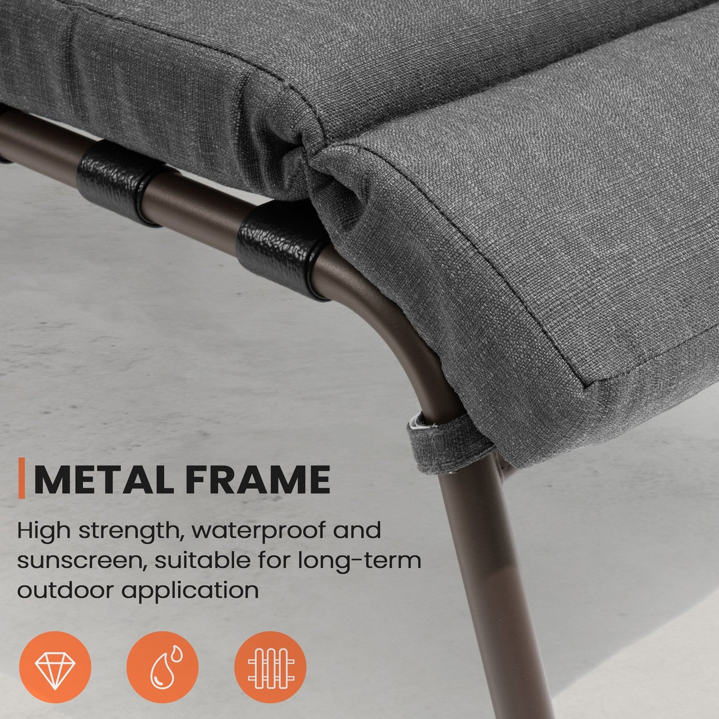 Chaise longue d'extérieur réglable avec coussin, idéale pour la plage et la piscine