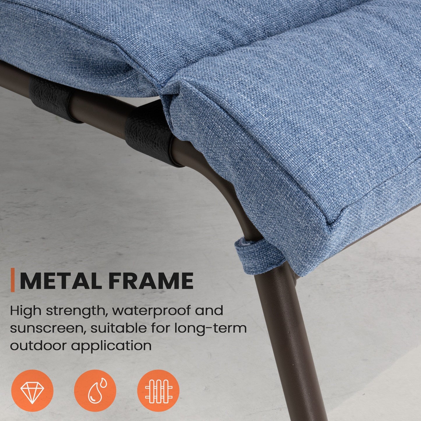 Chaise longue d'extérieur réglable avec coussin, idéale pour la plage et la piscine