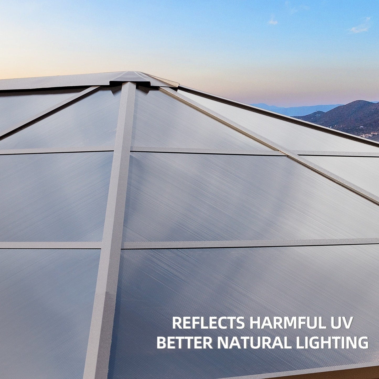 Gazebo rigide EROMMY, pergola d'extérieur avec double toit, moustiquaire et rideaux, auvent robuste pour terrasse, jardin, fête au bord de la piscine