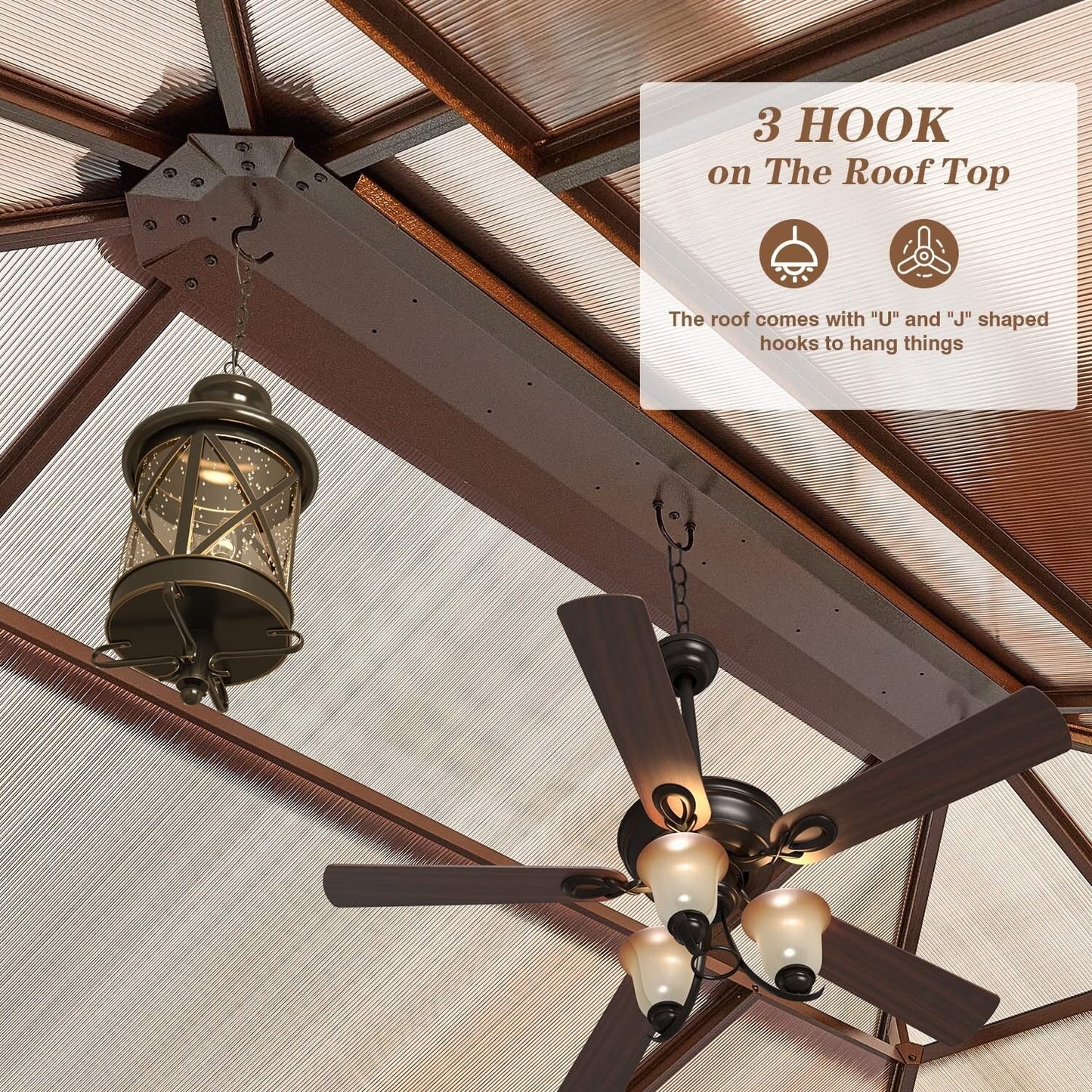 Gazebo rigide EROMMY, pergola d'extérieur avec double toit, moustiquaire et rideaux, auvent robuste pour terrasse, jardin, fête au bord de la piscine