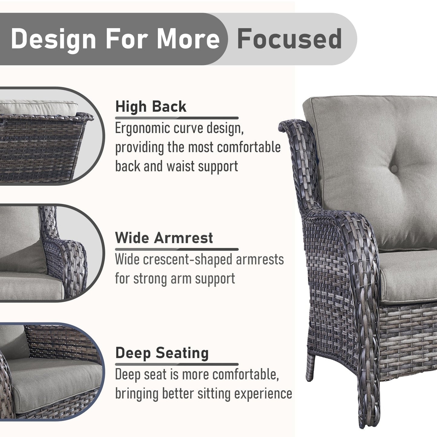Ensemble canapé deux places d'extérieur en osier et rotin Gymojoy
