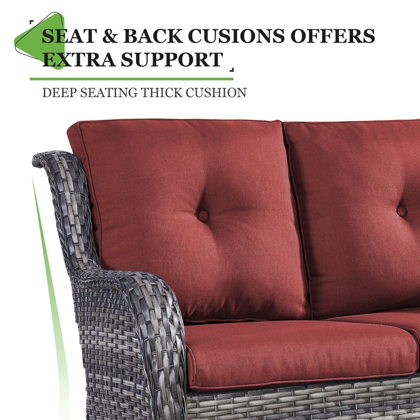 Ensemble canapé deux places d'extérieur en osier et rotin Gymojoy