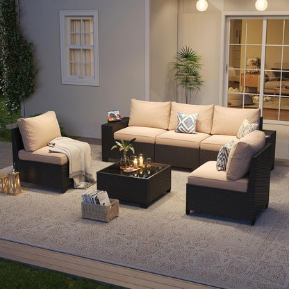 Ensembles de mobilier de jardin avec coussins de 10 cm d'épaisseur