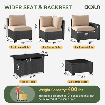 Ensembles de mobilier de jardin avec coussins de 10 cm d'épaisseur