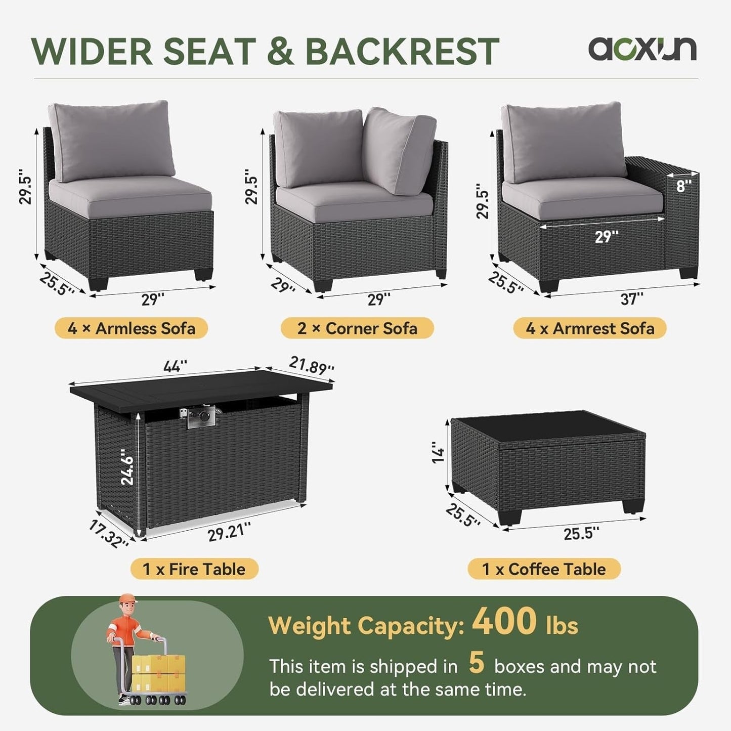 Ensembles de mobilier de jardin avec coussins de 10 cm d'épaisseur