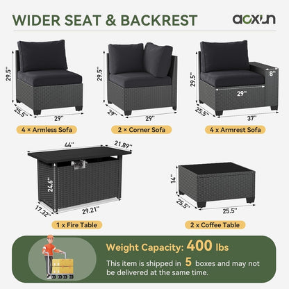 Ensembles de mobilier de jardin avec coussins de 10 cm d'épaisseur