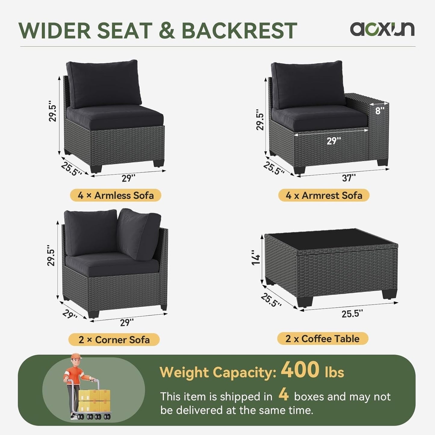 Ensembles de mobilier de jardin avec coussins de 10 cm d'épaisseur