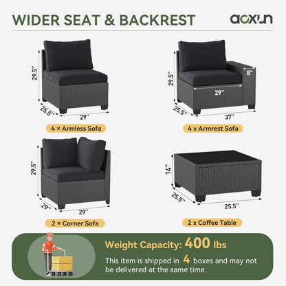 Ensembles de mobilier de jardin avec coussins de 10 cm d'épaisseur