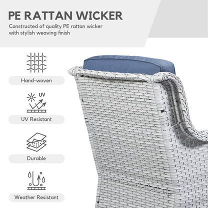 Fauteuils de jardin à bascule en osier Gymojoy avec base pivotante (lot de 2)