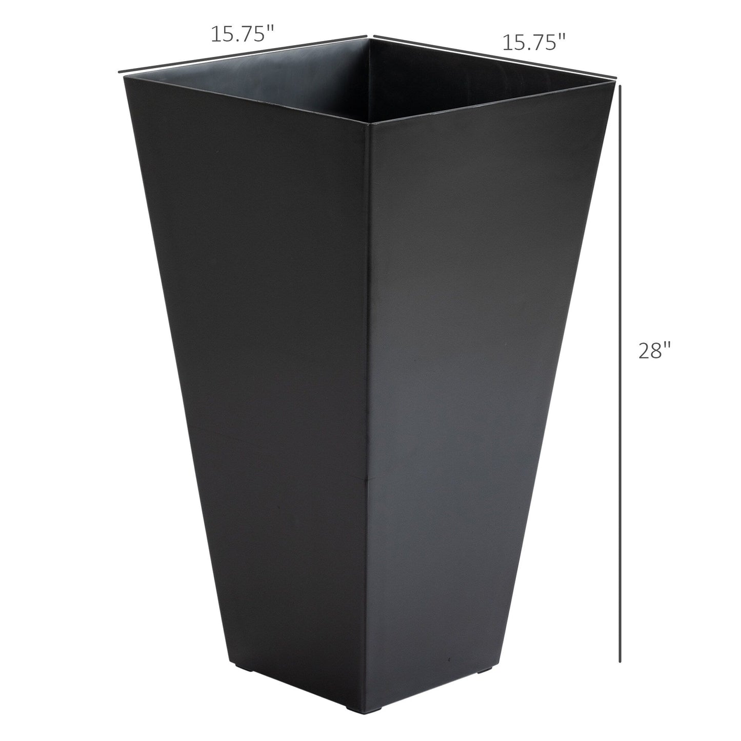 Ensemble de 3 pots de fleurs en plastique Outsunny de 71 cm de haut, grands pots de jardin en plastique pour l'intérieur et l'extérieur, pour l'entrée, la terrasse et le jardin.