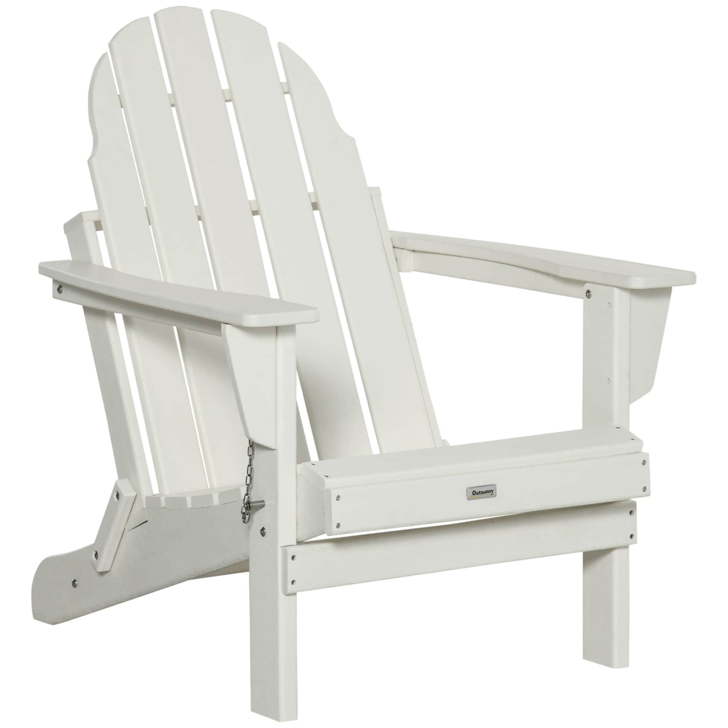 Chaise Adirondack pliante Outsunny, chaises longues d'extérieur en plastique PEHD résistant aux intempéries pour terrasse, patio et jardin