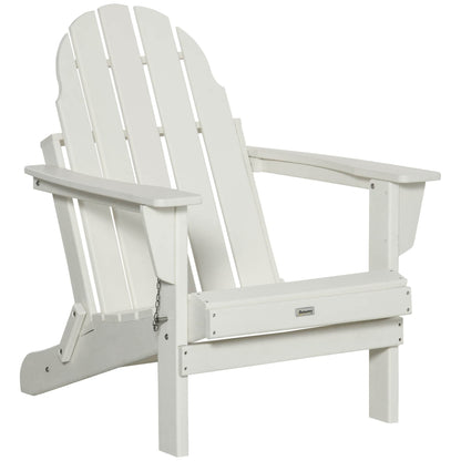 Chaise Adirondack pliante Outsunny, chaises longues d'extérieur en plastique PEHD résistant aux intempéries pour terrasse, patio et jardin