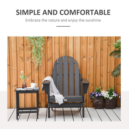 Chaise Adirondack pliante Outsunny, chaises longues d'extérieur en plastique PEHD résistant aux intempéries pour terrasse, patio et jardin