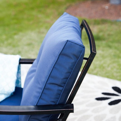 Ensemble de conversation 3 pièces pour fauteuil à bascule d'extérieur PATIO FESTIVAL avec coussins