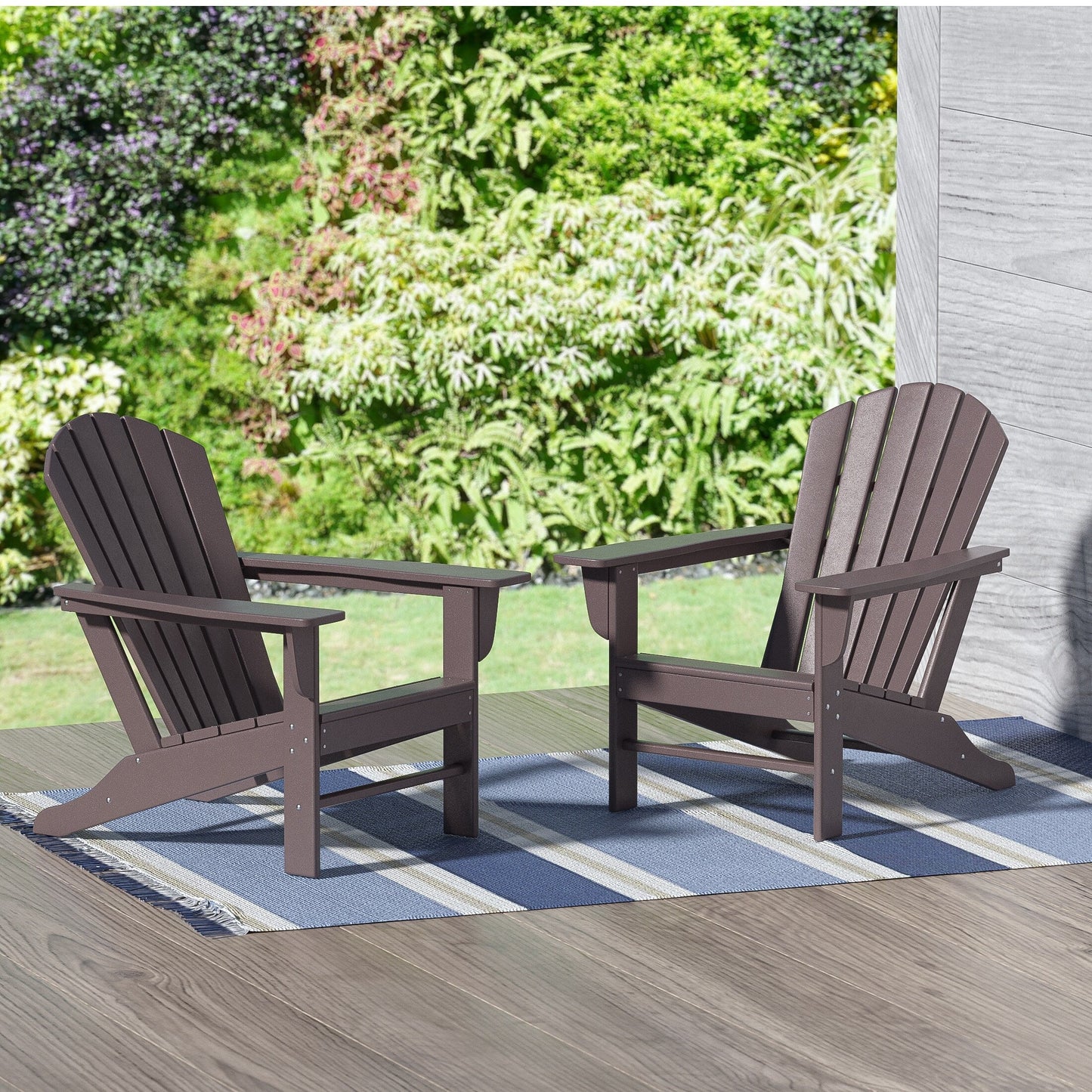 Chaises Adirondack de patio Polytrends Altura Outdoor écologiques et résistantes aux intempéries (ensemble de 2)