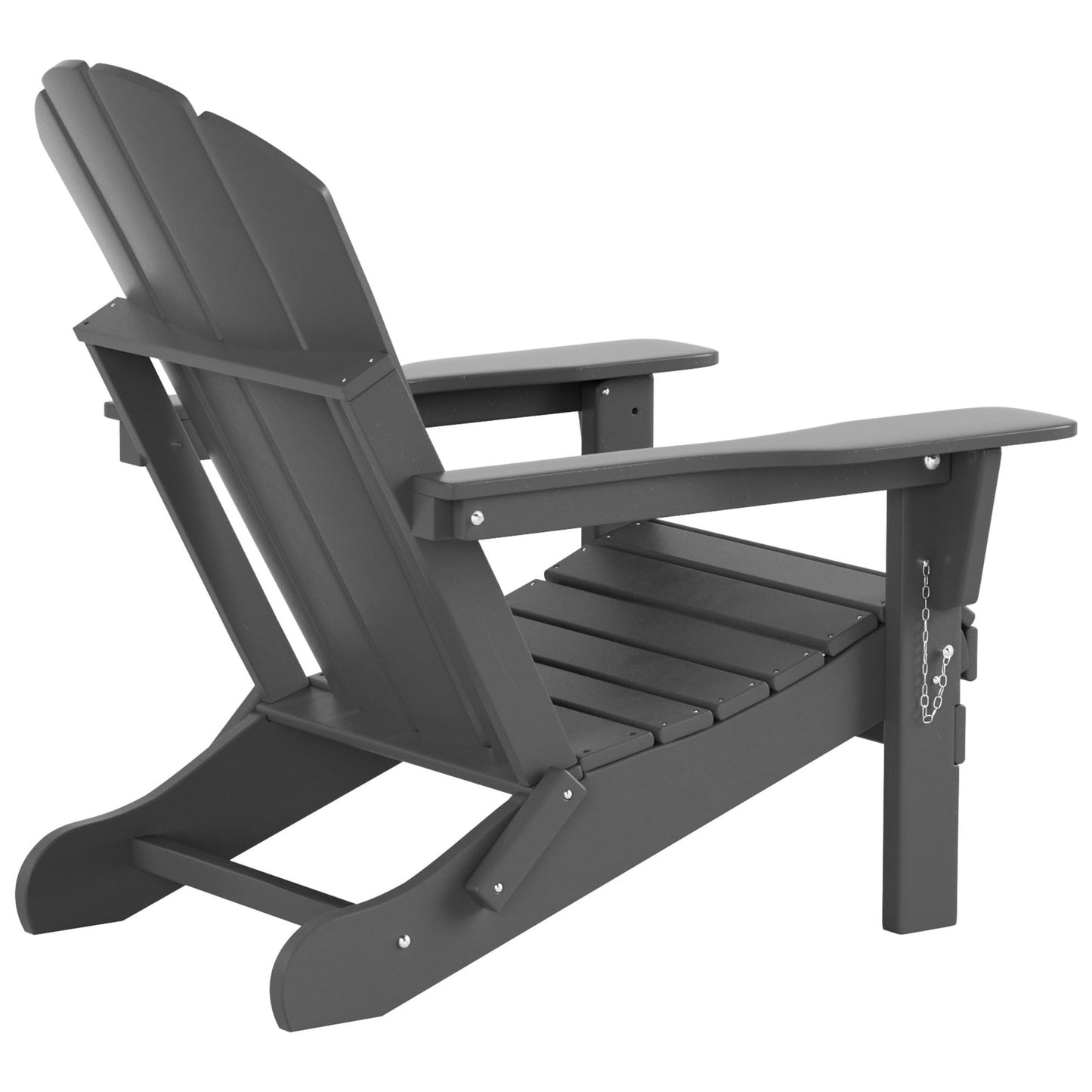 Chaise Adirondack pliable d'extérieur Polytrends Laguna HDPE résistante aux intempéries avec repose-pieds (ensemble de 2 pièces)