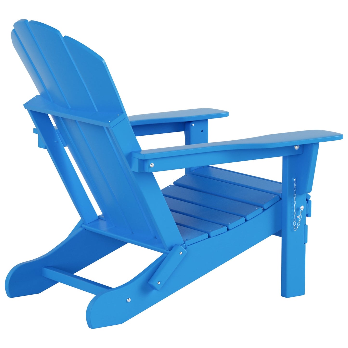 Chaise Adirondack pliable d'extérieur Polytrends Laguna HDPE résistante aux intempéries avec repose-pieds (ensemble de 2 pièces)
