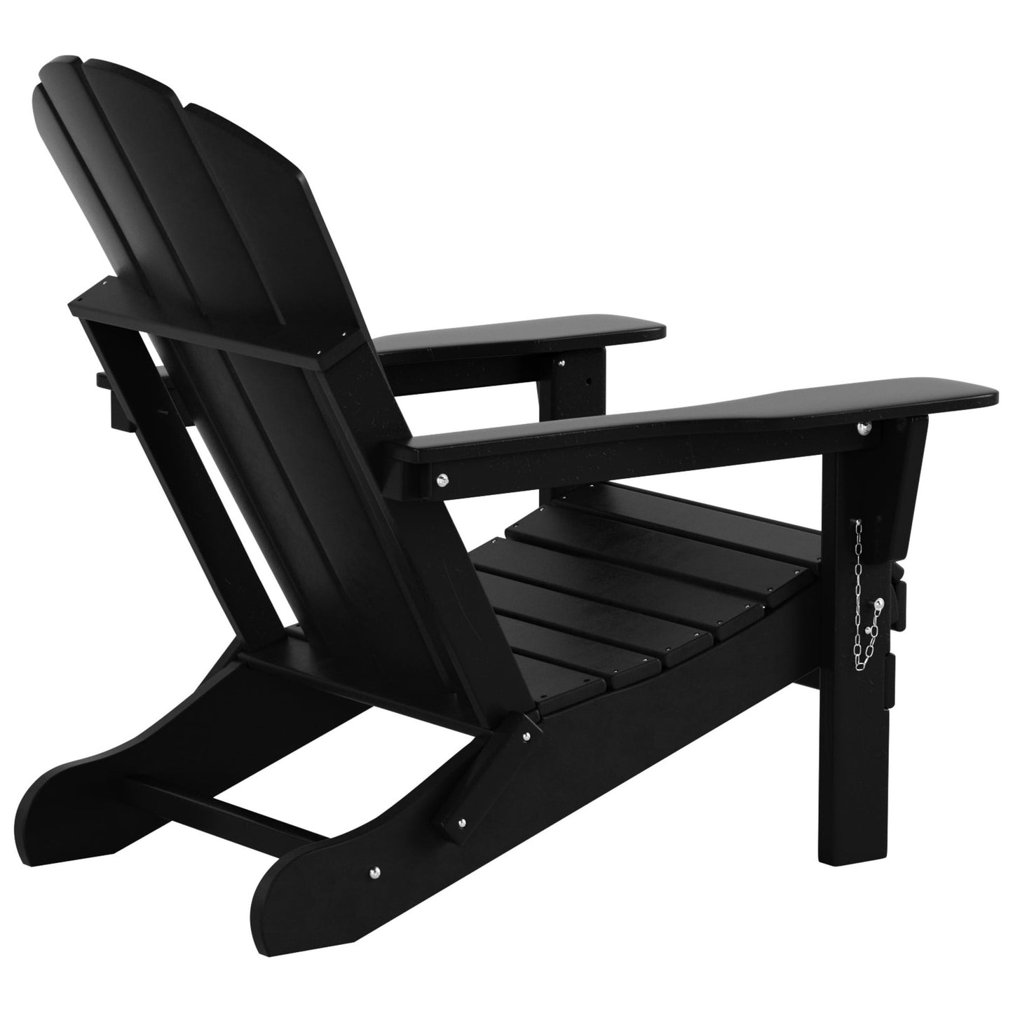 Chaise Adirondack pliable d'extérieur Polytrends Laguna HDPE résistante aux intempéries avec repose-pieds (ensemble de 2 pièces)