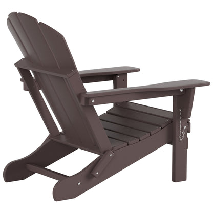 Chaise Adirondack pliable d'extérieur Polytrends Laguna HDPE résistante aux intempéries avec repose-pieds (ensemble de 2 pièces)
