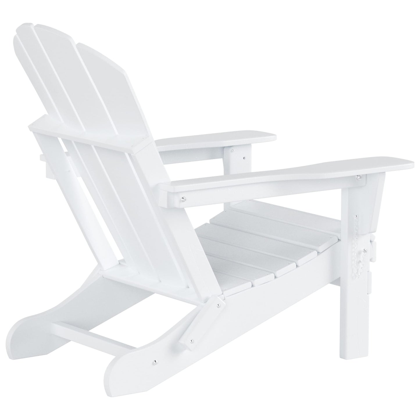 Chaise Adirondack pliable d'extérieur Polytrends Laguna HDPE résistante aux intempéries avec repose-pieds (ensemble de 2 pièces)