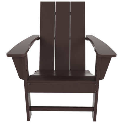 Chaise Adirondack pliante Polytrends Shoreside, moderne, écologique et résistante aux intempéries, pour usage commercial et résidentiel.