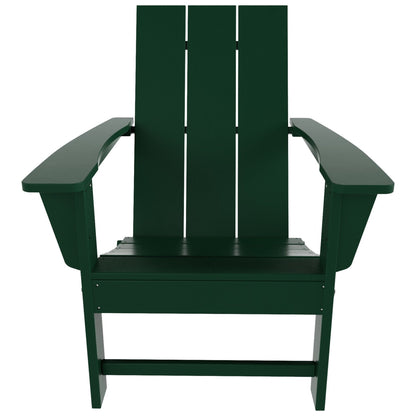 Chaise Adirondack pliante Polytrends Shoreside, moderne, écologique et résistante aux intempéries, pour usage commercial et résidentiel.