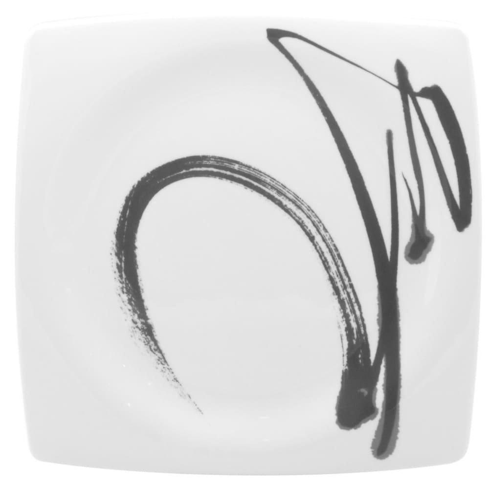 Assiettes carrées à peindre en noir (lot de 6)