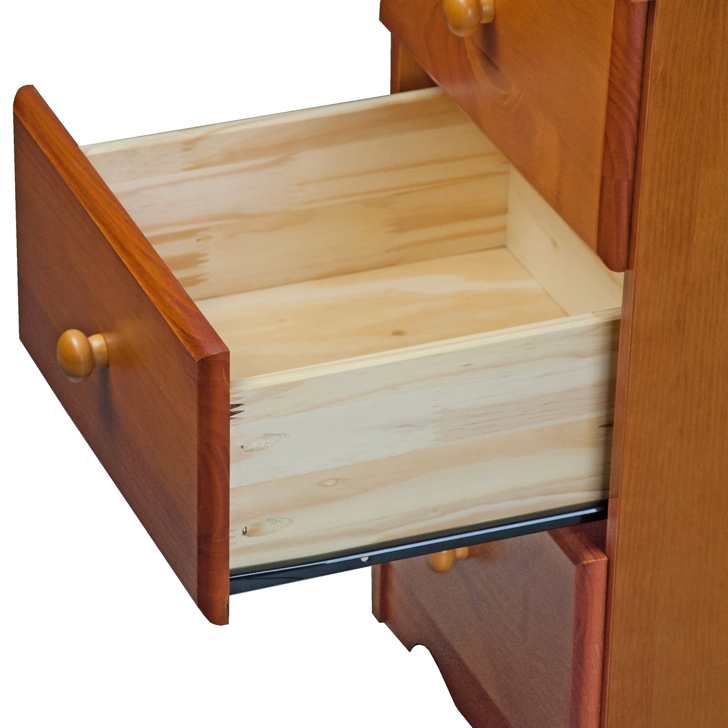 Table de chevet Palace Imports 100% bois massif à 3 tiroirs avec poignées en métal ou en bois