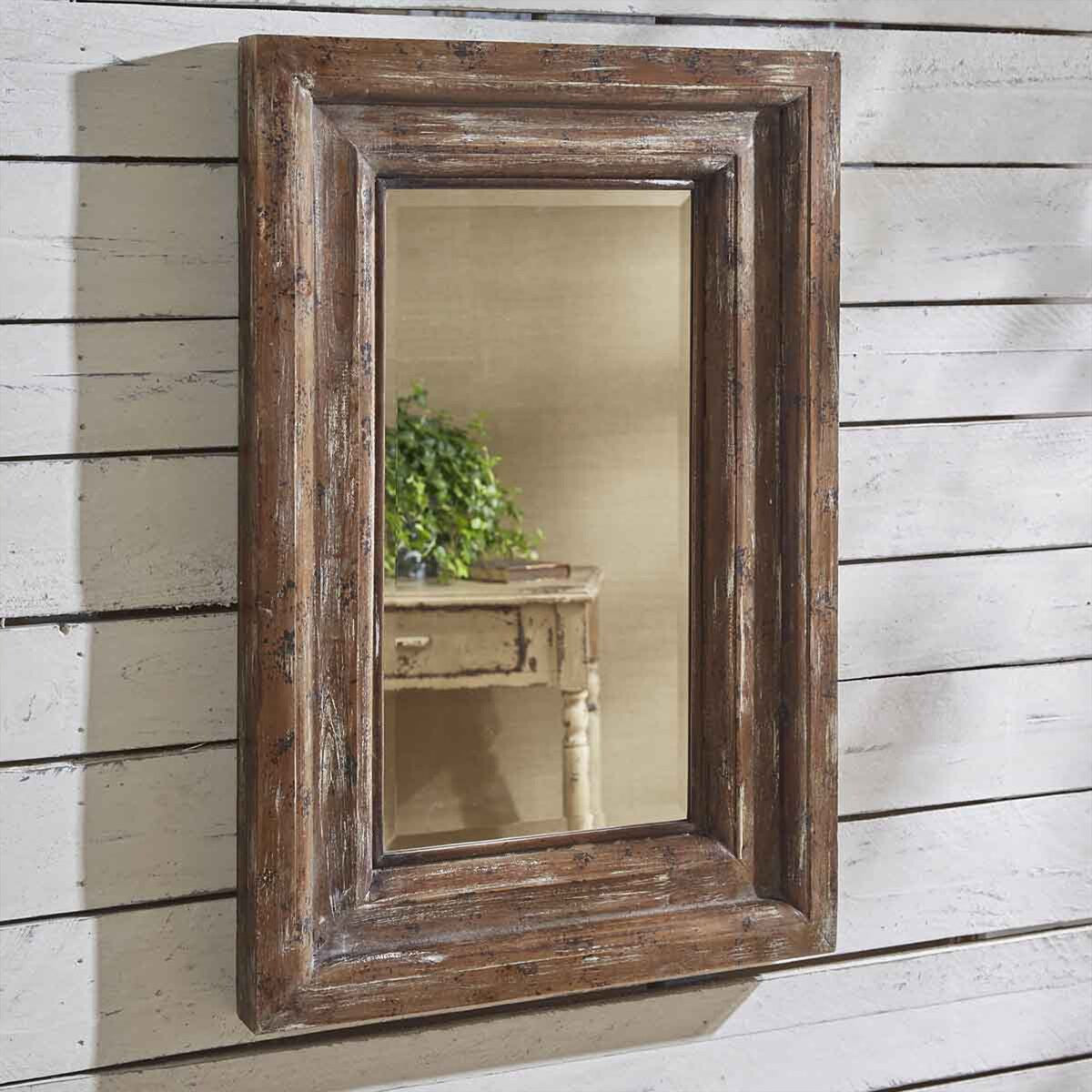 Miroir en bois vieilli Park Designs 36 po H - Brun - 36 po H x 24 po L x 2,75 po P