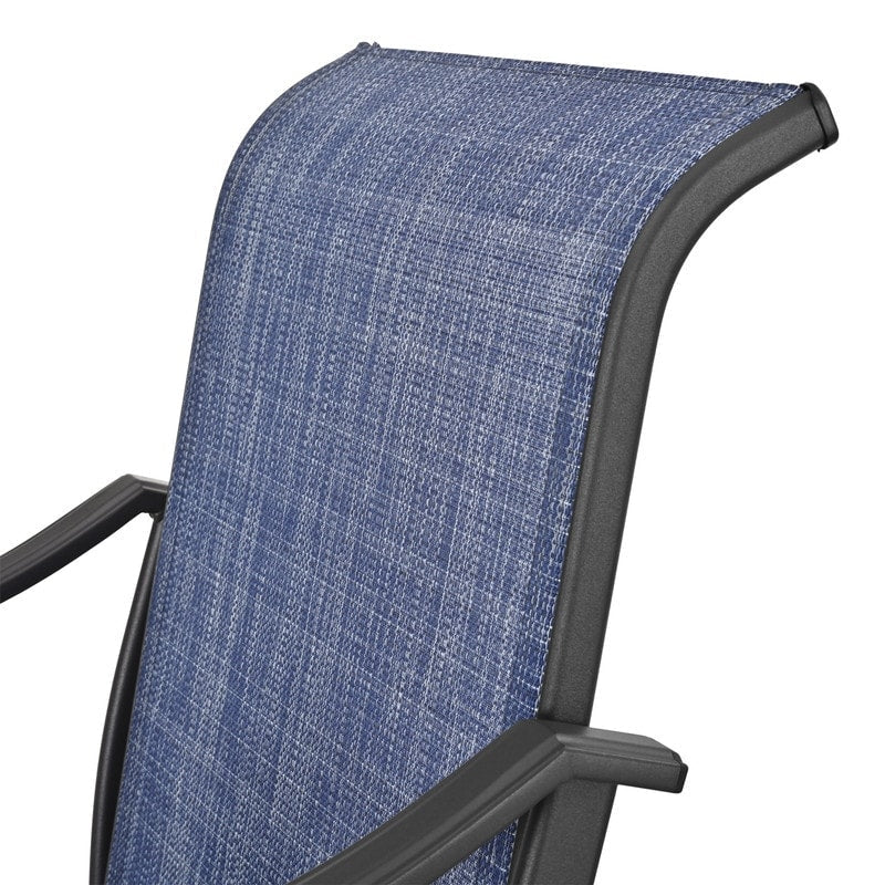 Chaise de bar pivotante en métal à dossier haut pour patio ou festival (paquet de 2)