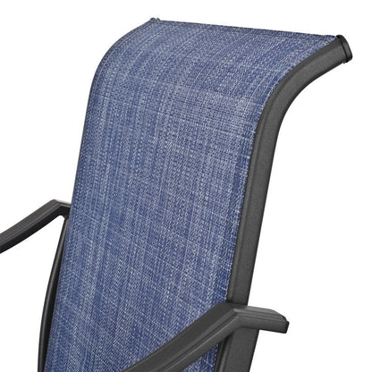 Chaise de bar pivotante en métal à dossier haut pour patio ou festival (paquet de 2)