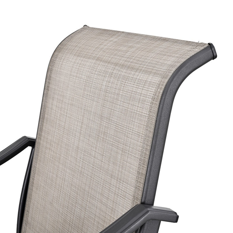 Chaise de bar pivotante en métal à dossier haut pour patio ou festival (paquet de 2)