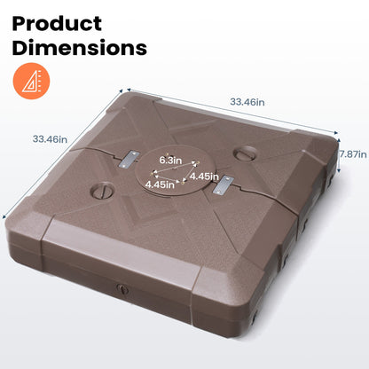 Pied de parasol déporté Pellabant 220 lb avec roulettes - Non disponible