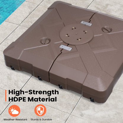 Pied de parasol déporté Pellabant 220 lb avec roulettes - Non disponible