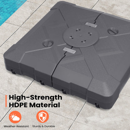 Pied de parasol déporté Pellabant 220 lb avec roulettes - Non disponible