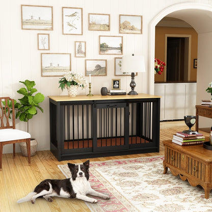 Cage pour chien élégante et robuste avec renfort en tubes de fer