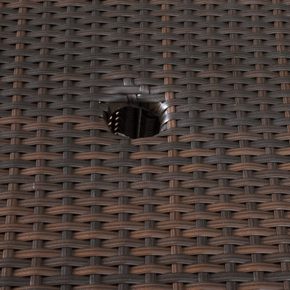 Ensemble bistro d'extérieur en osier 3 pièces Peterson avec coussins par Christopher Knight Home