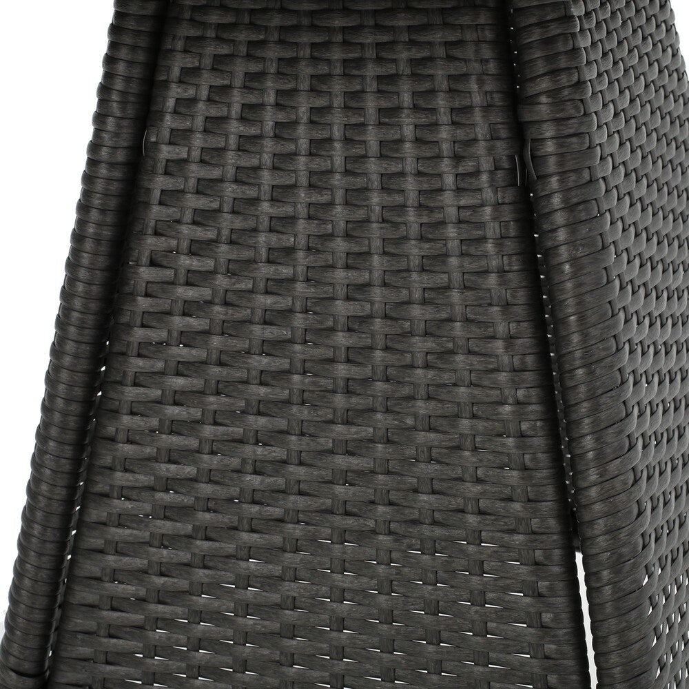 Ensemble bistro d'extérieur en osier 3 pièces Peterson avec coussins par Christopher Knight Home