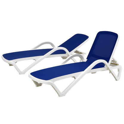 Paire de chaises longues Plymouth Collection All Weather Sling - 77 pouces