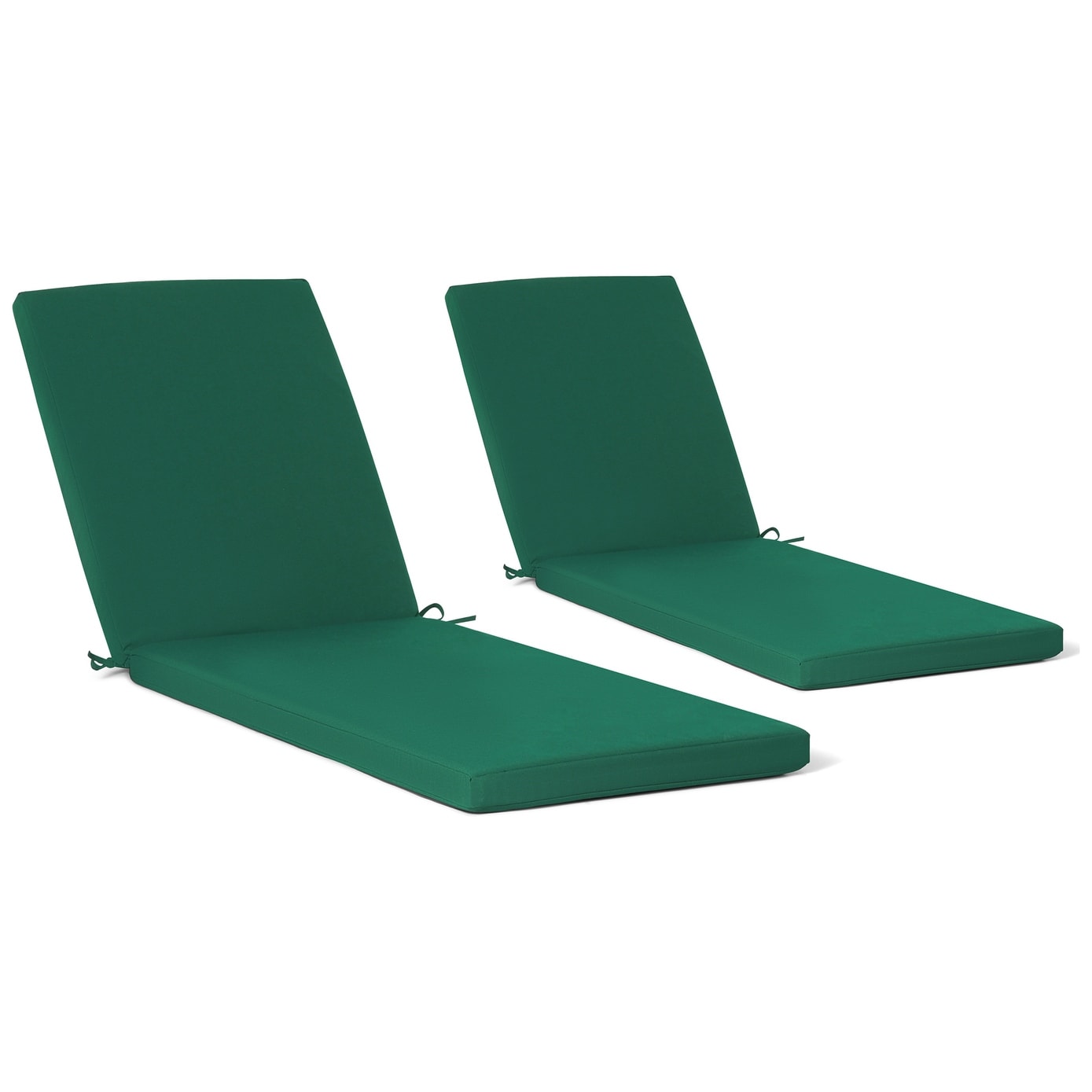 Coussins de chaise longue d'extérieur Polytrends résistants à la décoloration et adaptés à tous les temps - (Lot de 2)