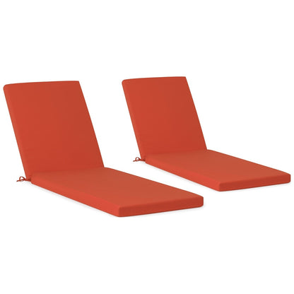 Coussins de chaise longue d'extérieur Polytrends résistants à la décoloration et adaptés à tous les temps - (Lot de 2)