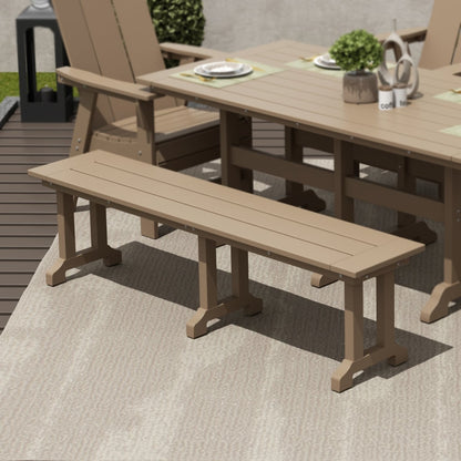 Banc de patio extérieur Polytrends Laguna HDPE résistant aux intempéries, 65 pouces
