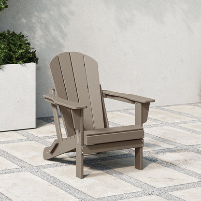 Chaise Adirondack pliante d'extérieur Polytrends Laguna résistante à la décoloration et aux intempéries