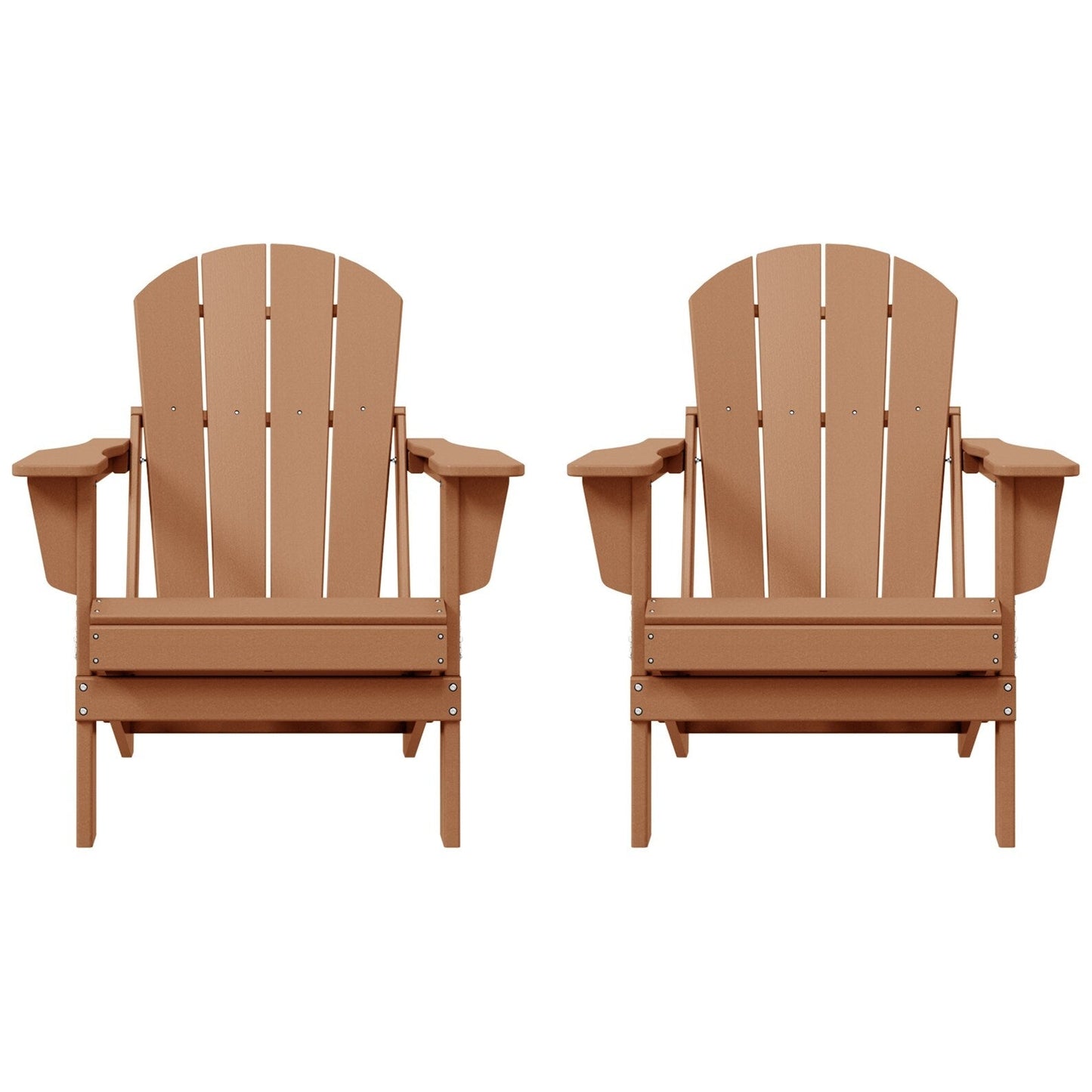 Chaises Adirondack pliantes d'extérieur Polytrends Laguna résistantes aux intempéries (lot de 2)