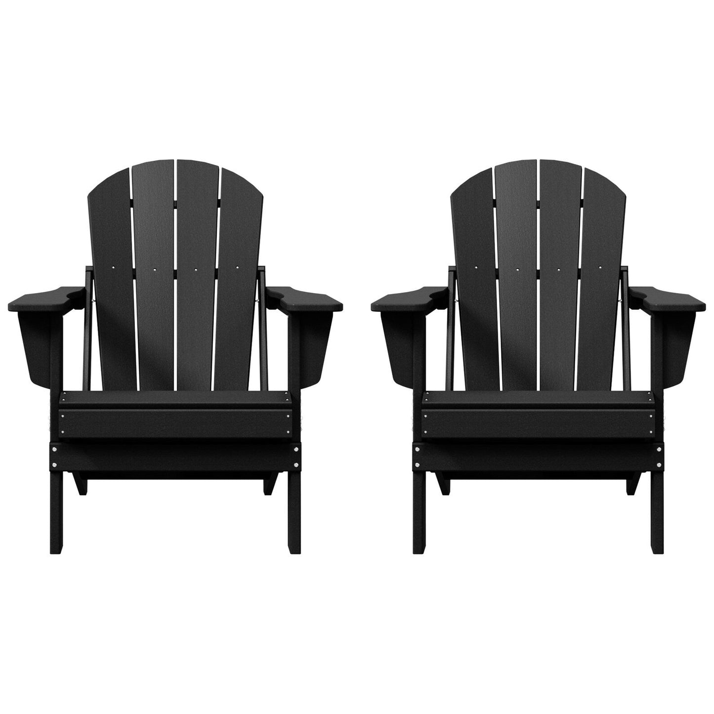 Chaises Adirondack pliantes d'extérieur Polytrends Laguna résistantes aux intempéries (lot de 2)