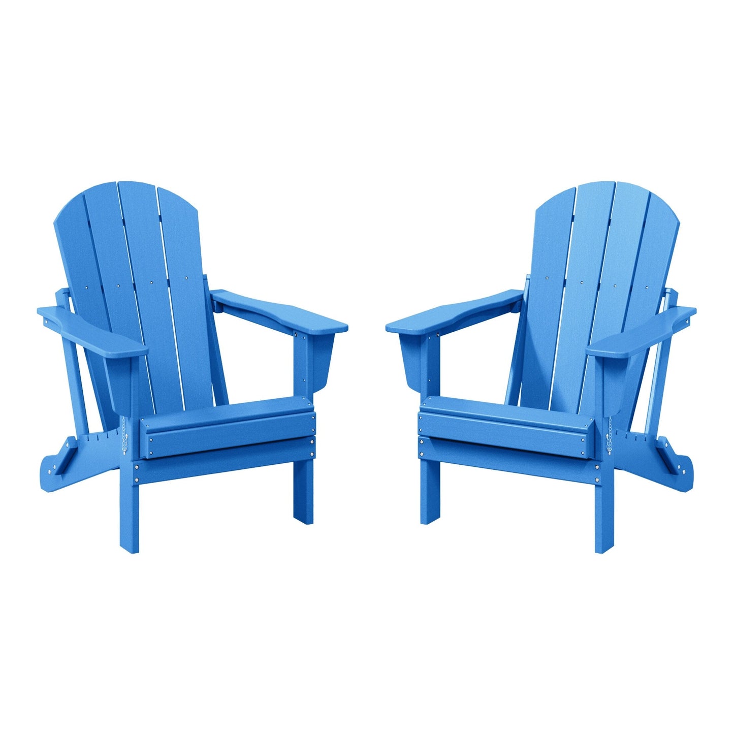Chaises Adirondack pliantes d'extérieur Polytrends Laguna résistantes aux intempéries (lot de 2)