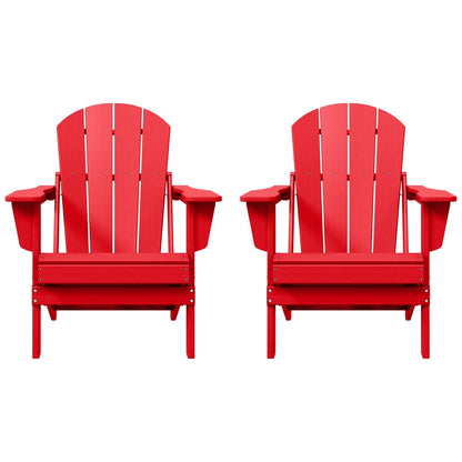 Chaises Adirondack pliantes d'extérieur Polytrends Laguna résistantes aux intempéries (lot de 2)