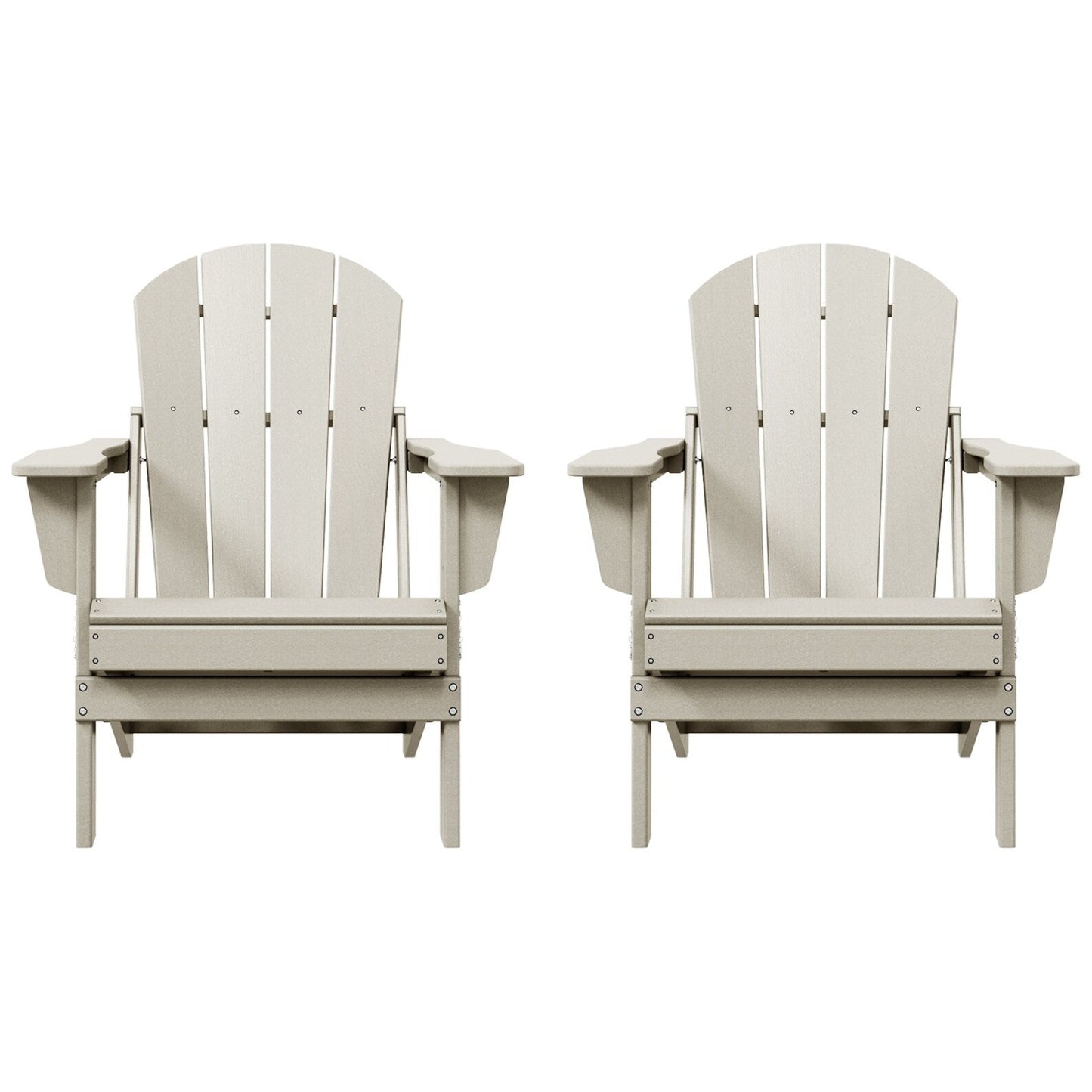 Chaises Adirondack pliantes d'extérieur Polytrends Laguna résistantes aux intempéries (lot de 2)