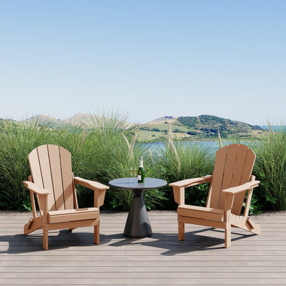Chaises Adirondack pliantes d'extérieur Polytrends Laguna résistantes aux intempéries (lot de 2)