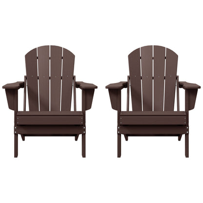 Chaises Adirondack pliantes d'extérieur Polytrends Laguna résistantes aux intempéries (lot de 2)